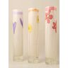 Hand-painted white glass vase